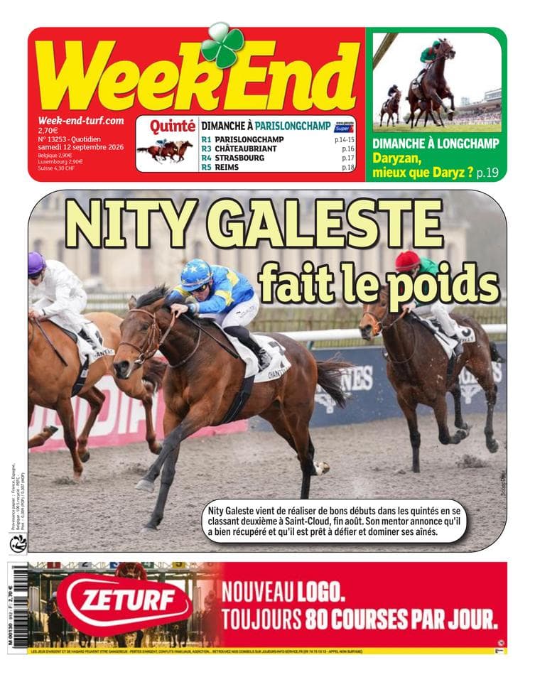 Couverture de l'édition du Samedi 12 septembre 2026