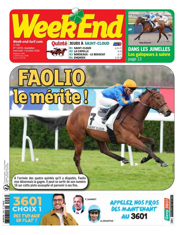 Couverture de l'édition du Mercredi 7 octobre 2026