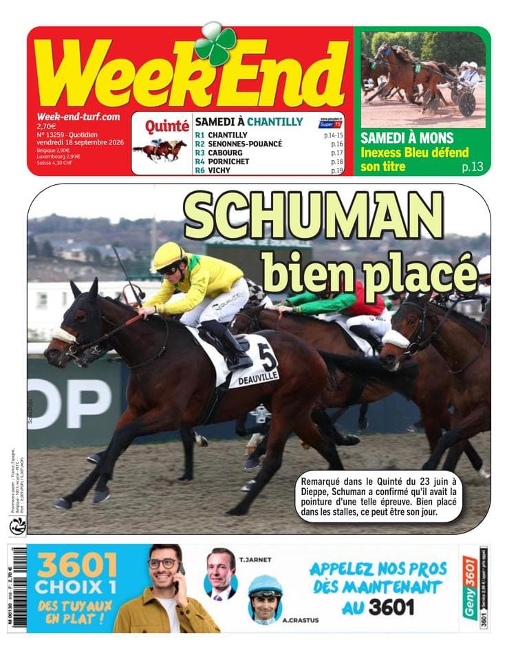 Couverture de l'édition du Vendredi 18 septembre 2026