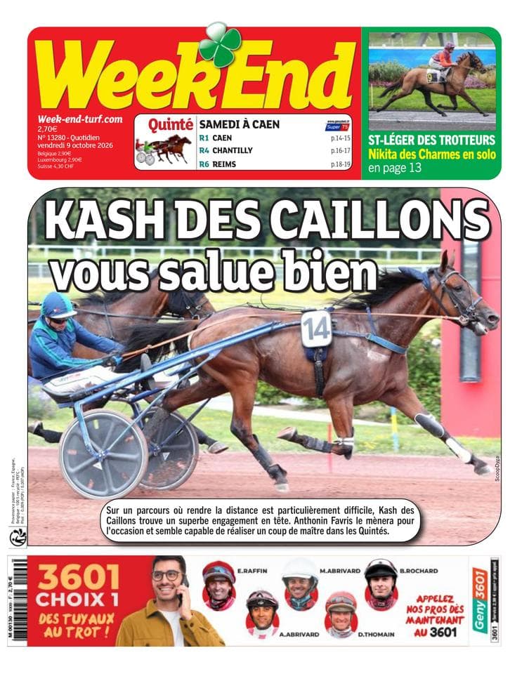 Couverture de l'édition du Vendredi 9 octobre 2026