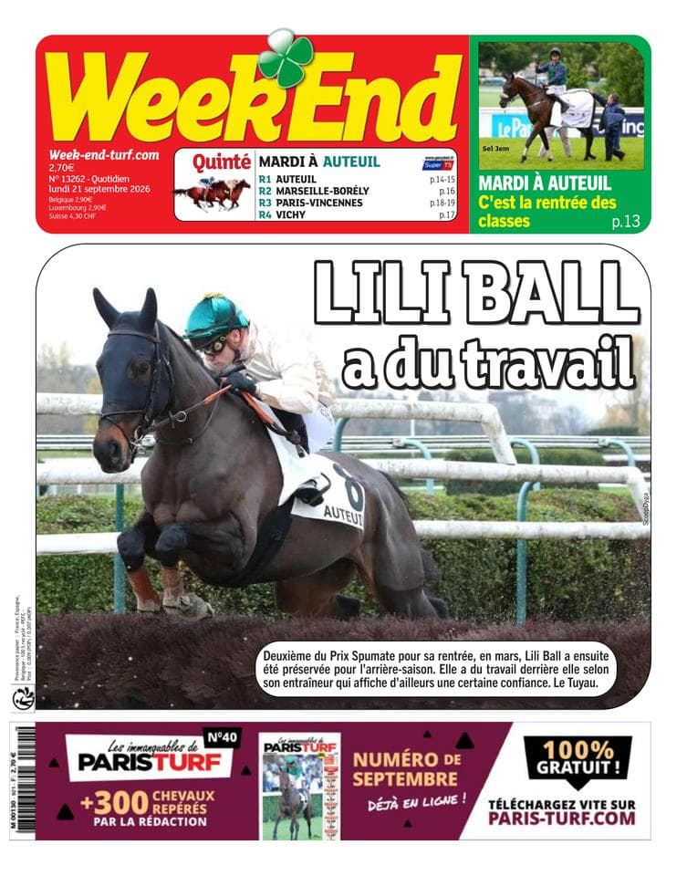 Couverture de l'édition du Lundi 21 septembre 2026