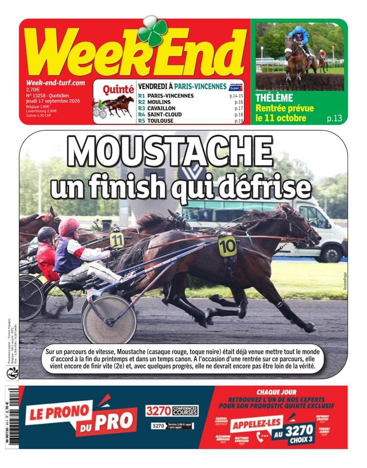 Couverture de l'édition du Jeudi 17 septembre 2026